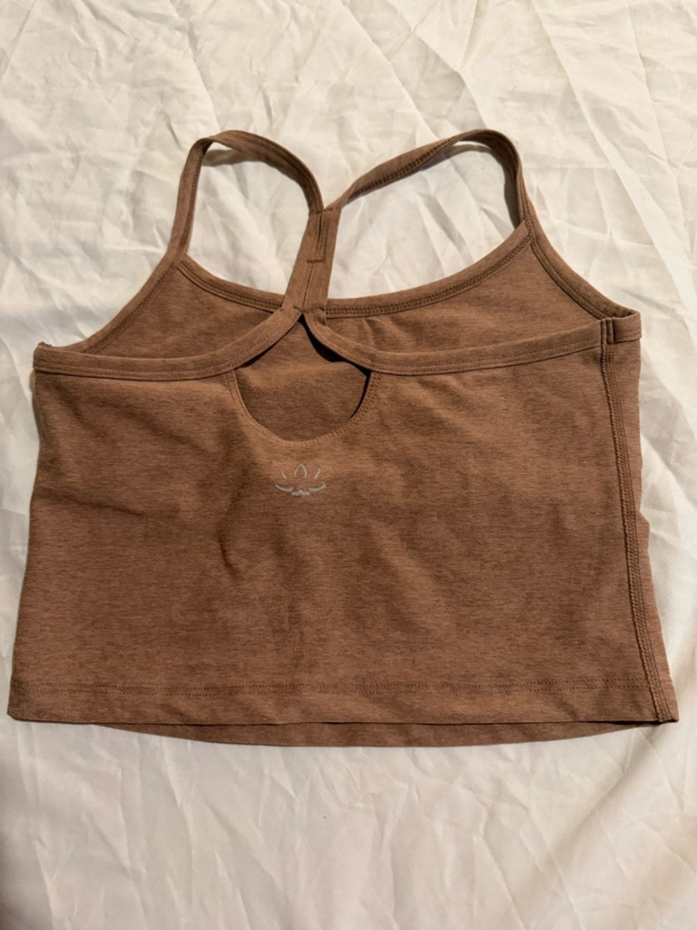 Women's Brown Racerback Cutout Tank Top